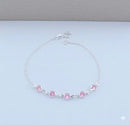 PULSEIRA CINCO ZIRCONIAS ROSA